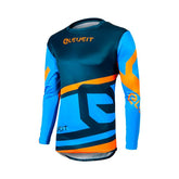 Maglia X-LEGEND, una maglia traspirante Blu/Arancio. Comfort e stile per motociclisti. Di ELEVEIT MOTOBOOTS.